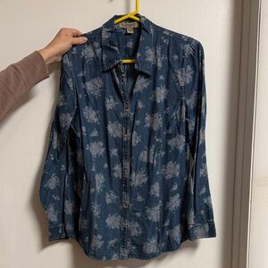 Floral Denim Blouse